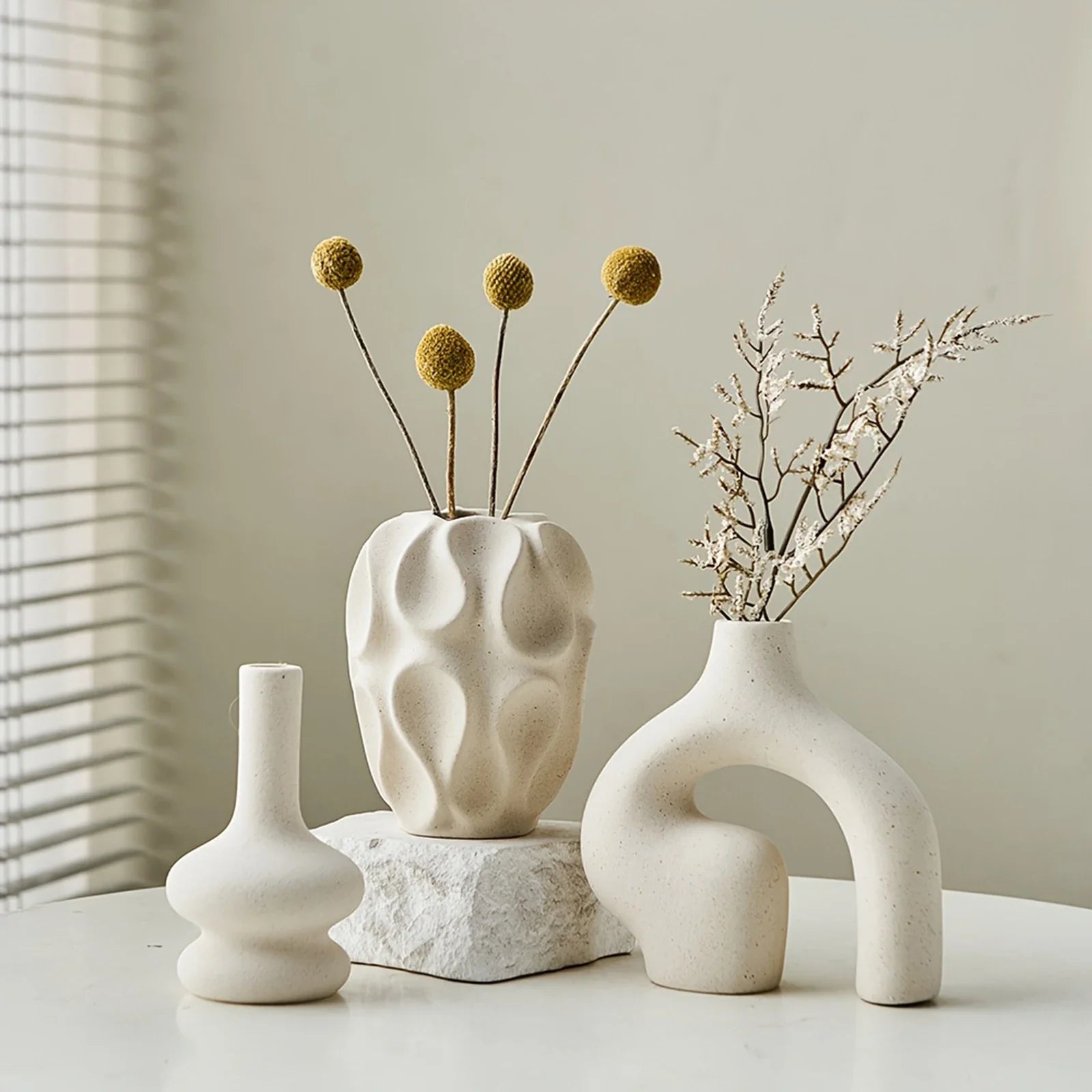 Bohemian Vase Trio: Elegant Home Decor