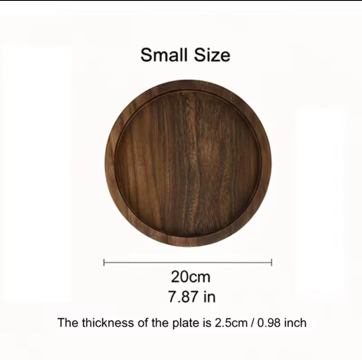 Circular Oak Wooden Tray