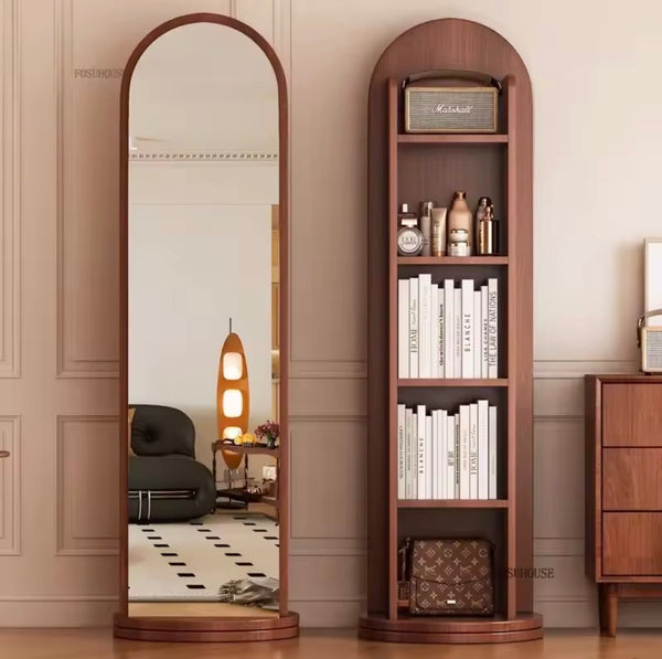 Swivel Arch Mirror Bookshelf