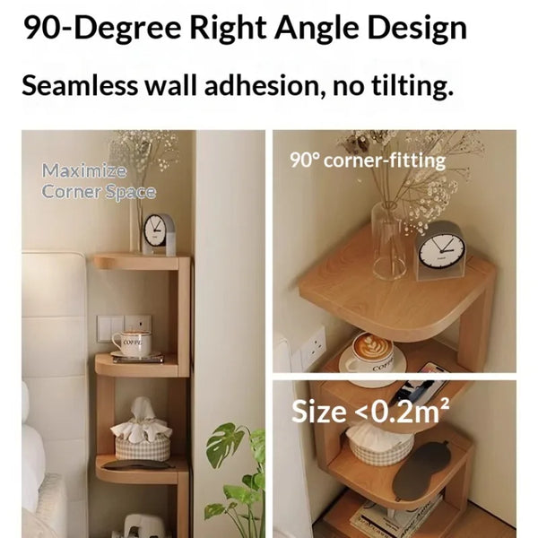 Minimalist Corner Wooden Shelf