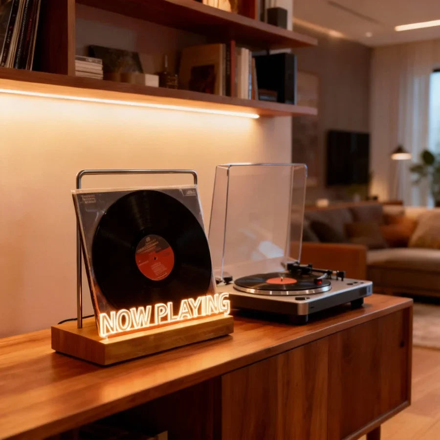 Vinyl Record Light Display Stand
