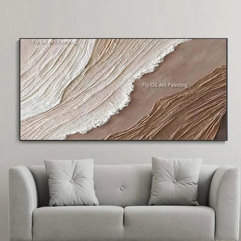 Textured Ocean-Inspired Canvas Art