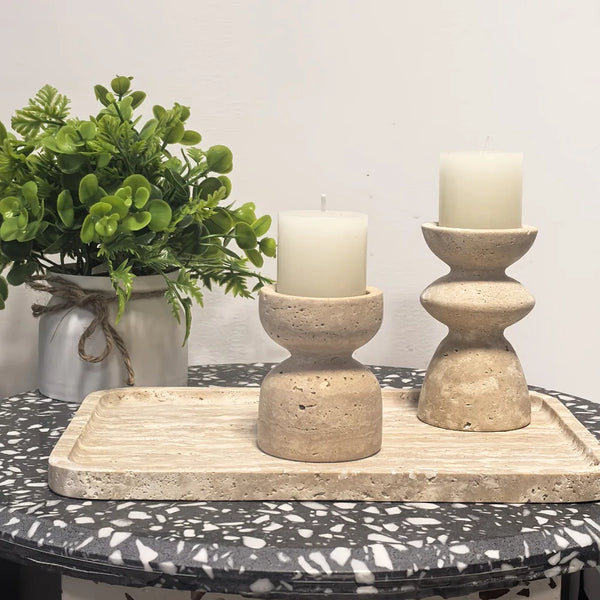 Cement Stone Candle Holder