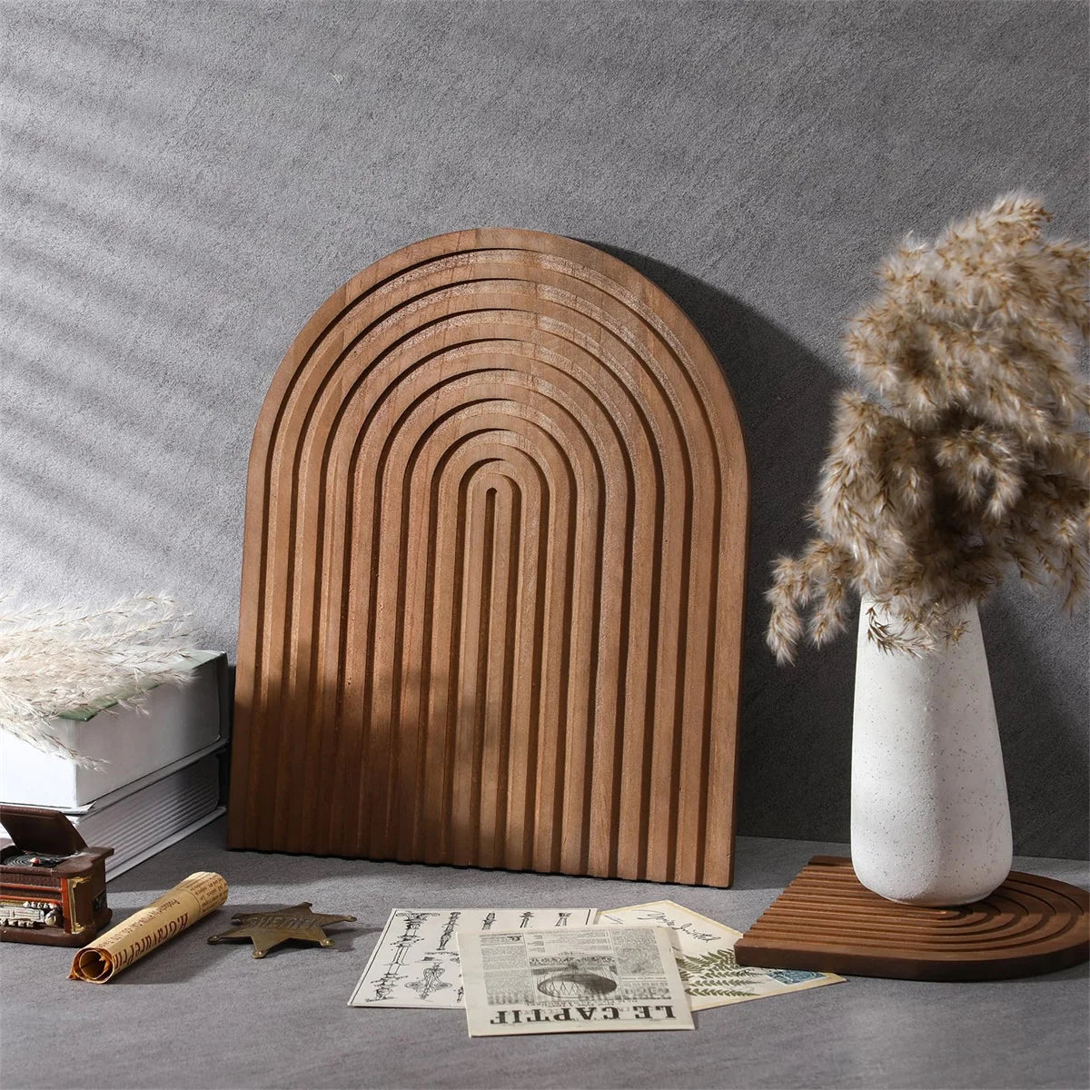 Boho Chic Wooden Board Decor for Stylish Spaces